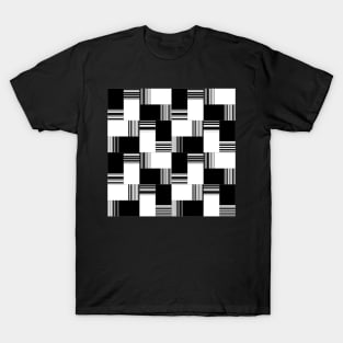 Black and White Rainbow Tiles T-Shirt